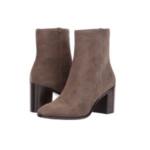 FRYE Julia Bootie - Dark Taupe Suede